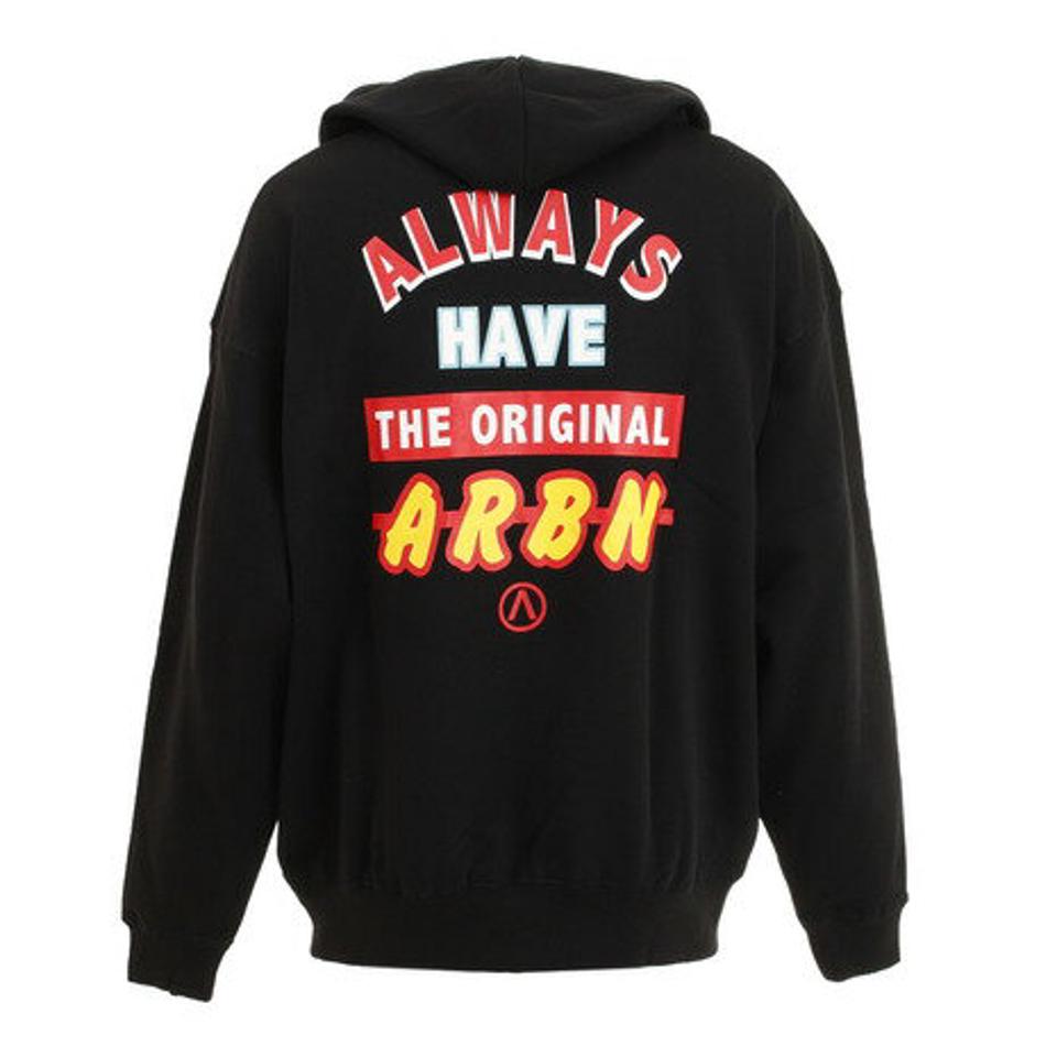 エアボーン（ARBN）（メンズ）パーカー バックプリント ビッグフーディ ARBN21aw-004-BLK