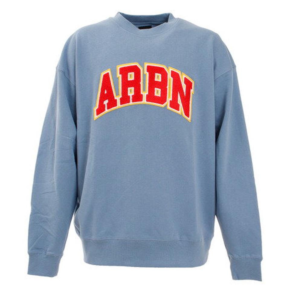 【まとめ買いクーポン対象 11/21 20:00〜11/27 23:59】エアボーン（ARBN）（メンズ）COLLEGE ロゴ ビッグスウェット ARBN21aw-003-D.BLU