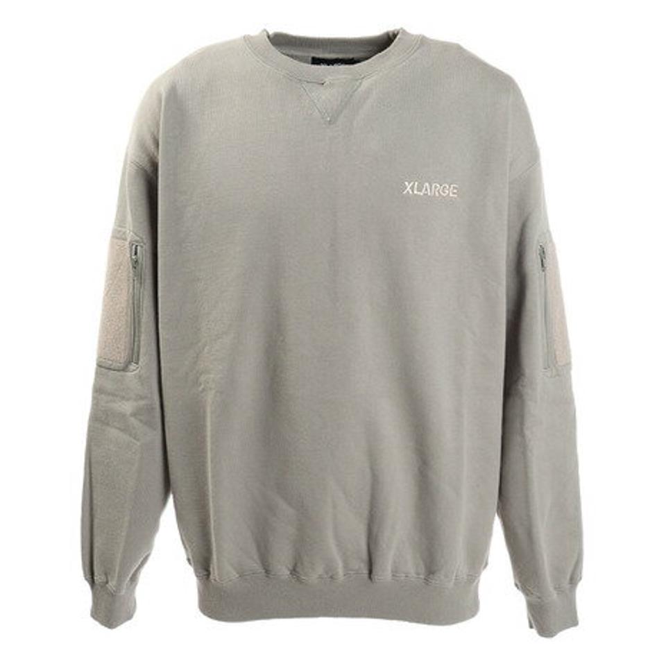 エクストララージ（XLARGE） ミリタリー クルーネックスウェット 101213012011-GREY （メンズ）