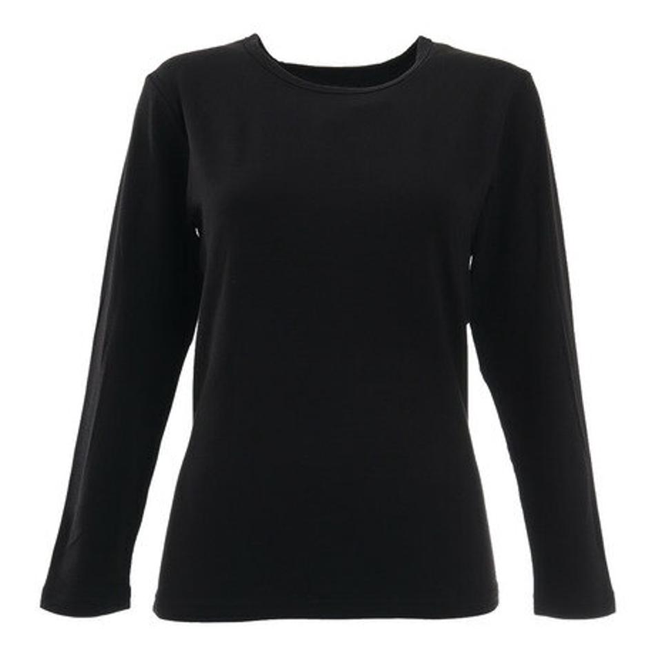 【1/10 24h限定 エントリー＆対象4店舗買い回りで最大P10倍！】POLEWARDS（レディース）VIATEX 9分袖クルーシャツ PW2LHU09BLK 防寒