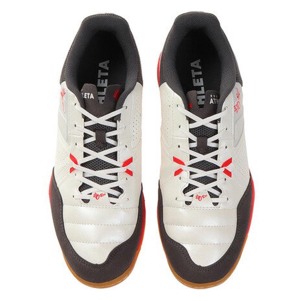 【100円OFFクーポン対象 4/28まで】アスレタ（ATHLETA） サッカーインドアトレーニングシューズ O-Rei Futsal T006 11012 WHT/RED サッカーシューズ （メンズ）