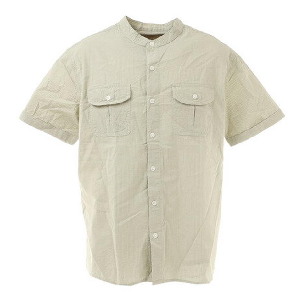 エルケクス（ELKEX） STAND COLLAR シャツ 881EK1CG6285 GRN （メンズ）