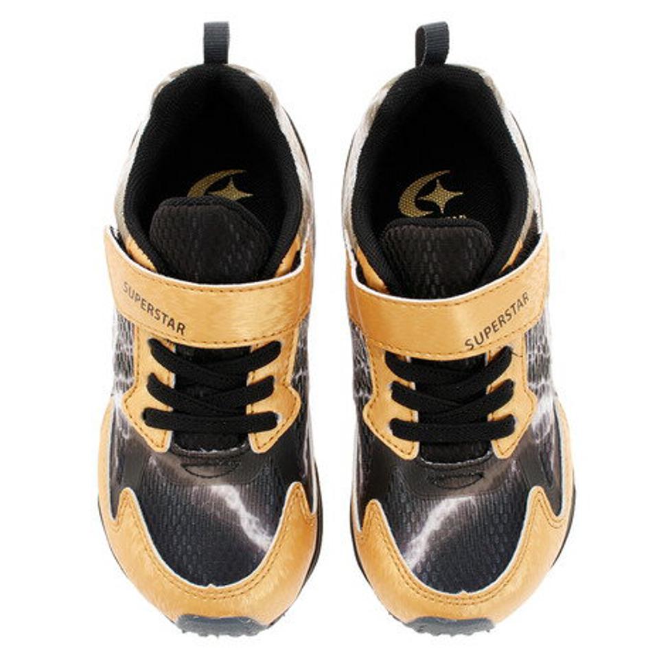ムーンスター（MoonStar） ジュニアスポーツシューズ ベルクロ ベルト付き スニーカー スーパースター SS K1022 ゴールド 12293623 21SS （キッズ）