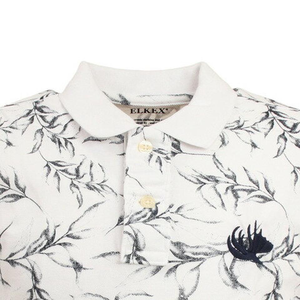 【6/5 24h限定 エントリー＆対象4店舗買い回りで最大P10倍！】エルケクス（ELKEX）（メンズ）ICON 半袖ポロシャツ 881EK0CD3287 OWHT