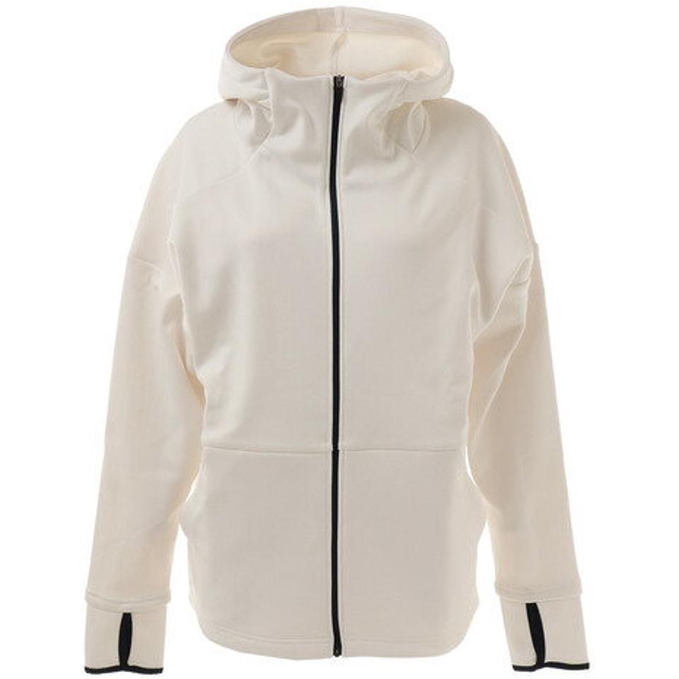 ジローム（GIRAUDM）（レディース）UVカット 裏ベロアフルジップパーカー 861GM1HD4071 WHT