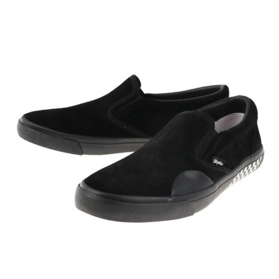 スライド（SLYDE） スニーカー ボーダーシューズ SUEDE スリッポン SL-FTW-006-BK/BK （メンズ）