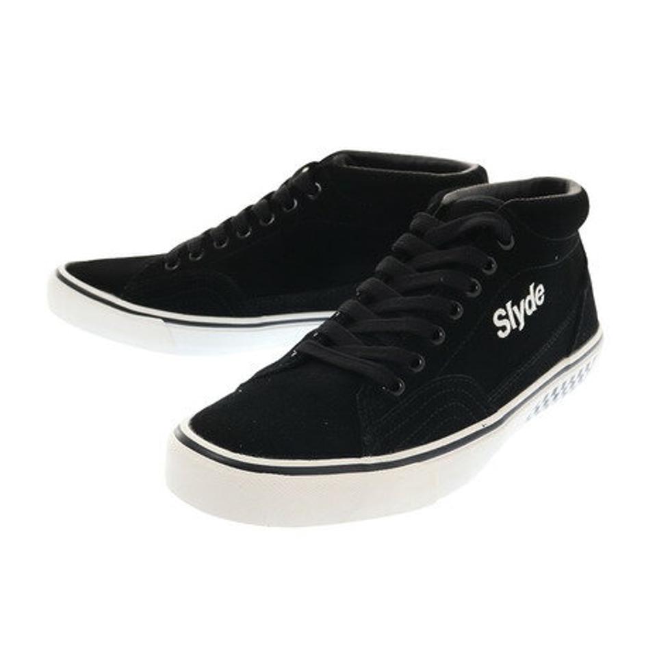 スライド（SLYDE）（メンズ）スニーカー スケートボード ミッドカットシューズ SL-FTW-004-BK/WH