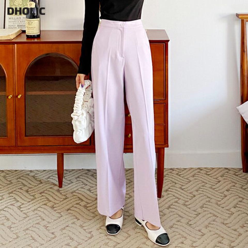 ロングワイドスラックス・全3色・t66636 レディース 【pt】韓国ファッション ボトムス ロング ロングパンツ スラックスパンツ スラックス ワイド ダーツ カラーパンツ ストレート ハイウエスト 無地 シンプル フェミニン カジュアル 秋 冬