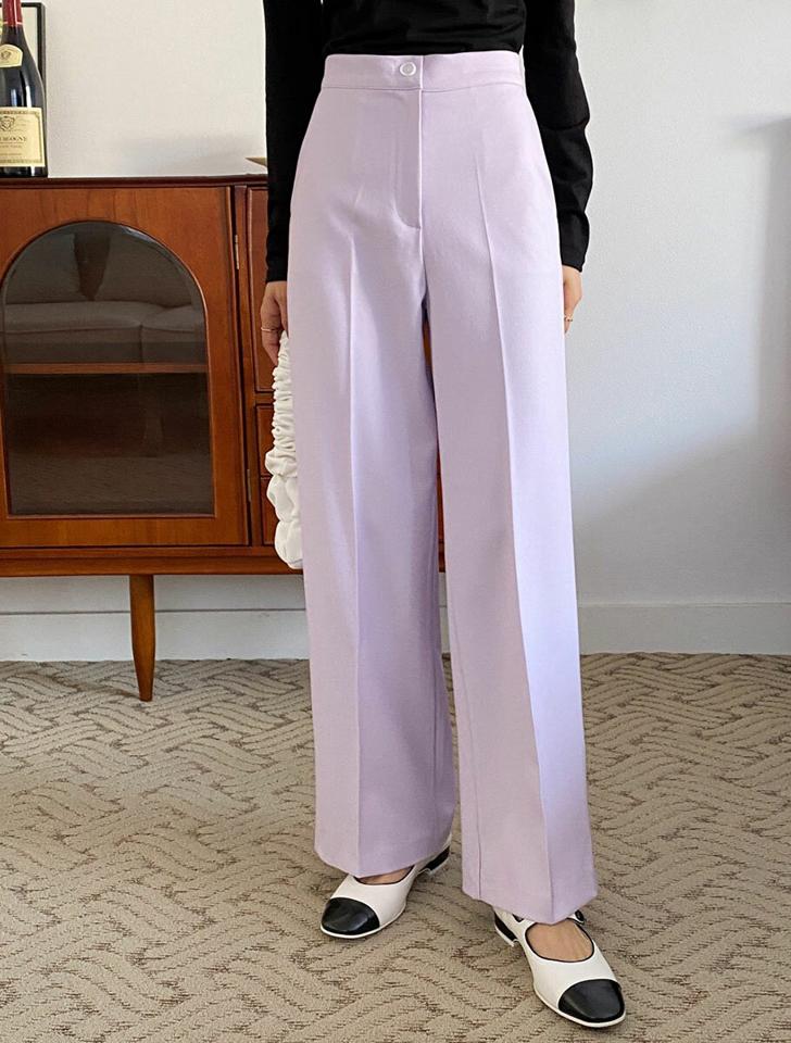 ロングワイドスラックス・全3色・t66636 レディース 【pt】韓国ファッション ボトムス ロング ロングパンツ スラックスパンツ スラックス ワイド ダーツ カラーパンツ ストレート ハイウエスト 無地 シンプル フェミニン カジュアル 秋 冬