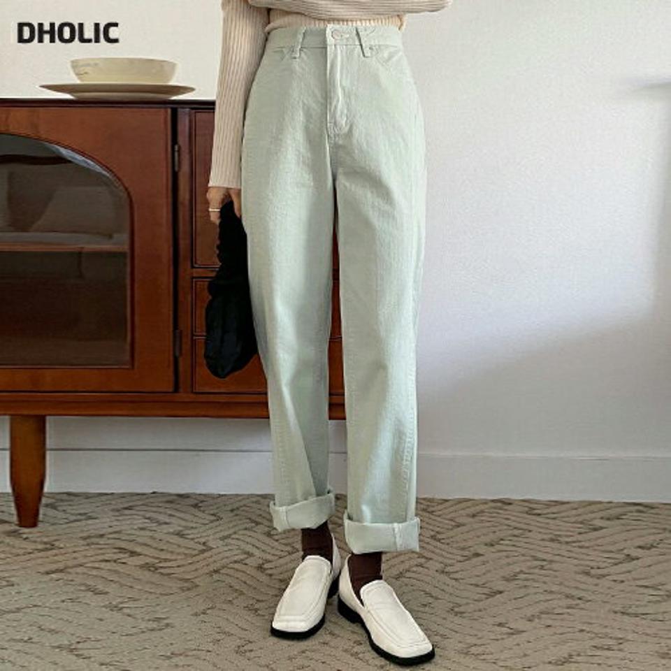 コットンパステルカラーパンツ・全3色・t66651 レディース 【pt】韓国ファッション ボトムス ロング ロングパンツ コットン パステルカラー ワイド ストレート ハイウエスト 無地 シンプル フェミニン カジュアル 秋 冬