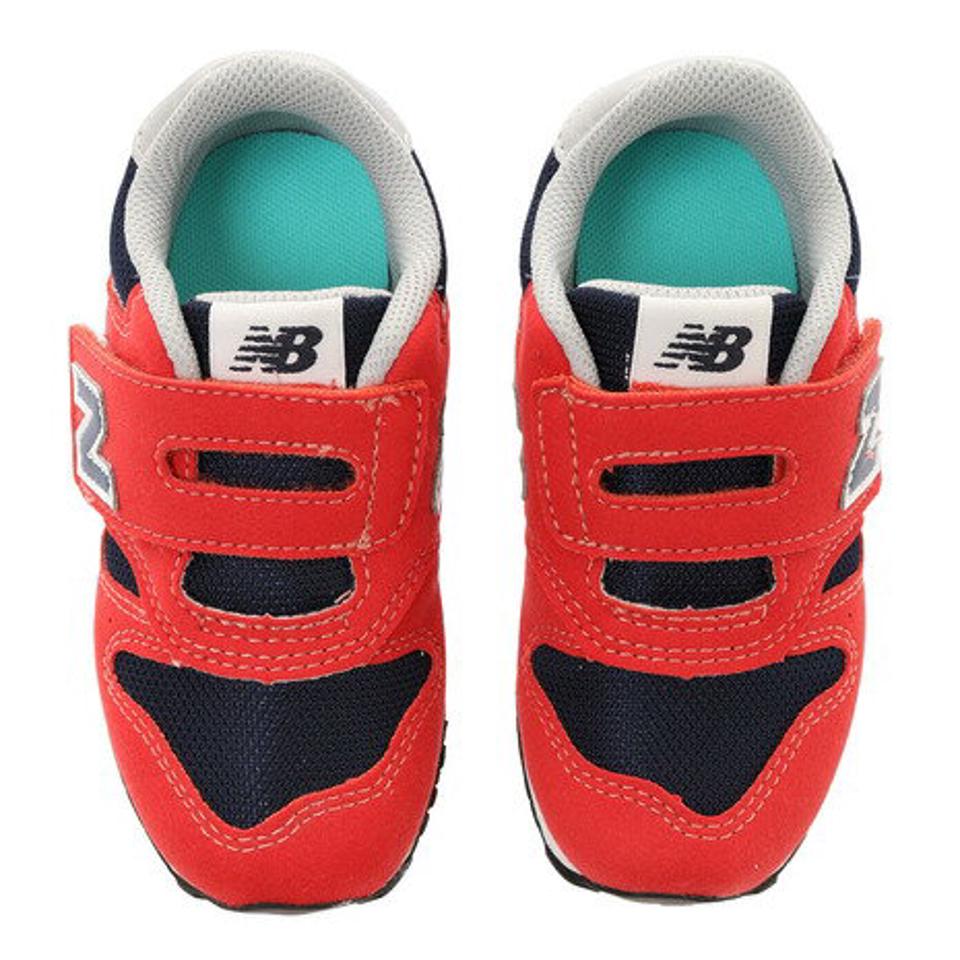 ニューバランス（new balance） ベビー スニーカー 赤 IZ373 PR2 W レッド キッズシューズ 子供 靴 シューズ 登園 マジックテープ ベルクロ （キッズ）