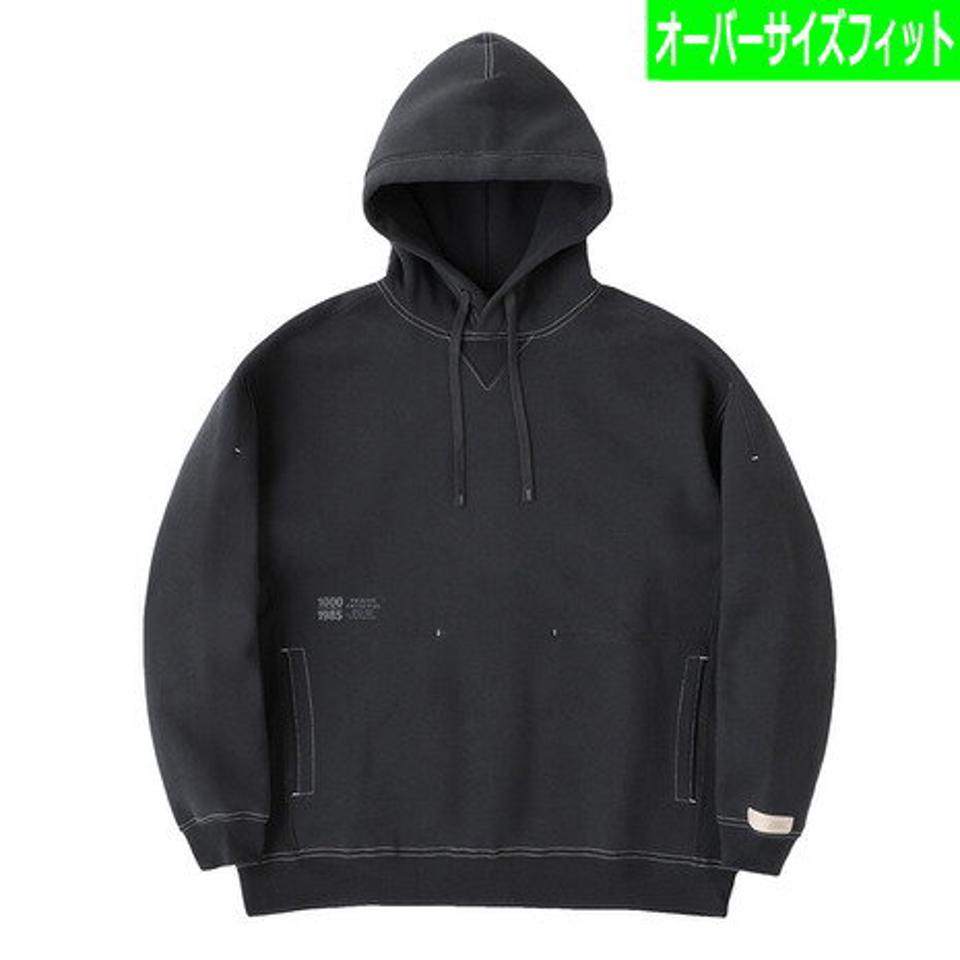 ニューバランス（new balance）（メンズ）裏起毛 1000 スウェットフーディ ブラック オーバーサイズフィット AMT25022PHM