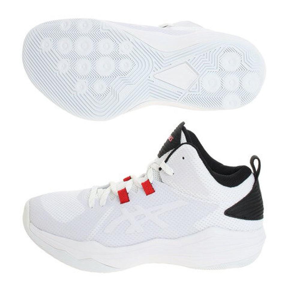 アシックス（ASICS）（メンズ、レディース）バスケットシューズ ノヴァフロウ NOVA FLOW 1063A028.101 バッシュ 白 ホワイト