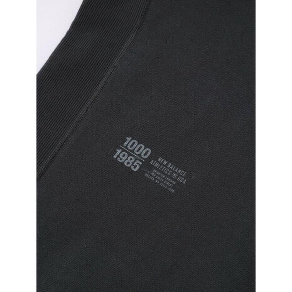 【20％OFFクーポン対象！6/11まで】ニューバランス（new balance）（メンズ）裏起毛 1000 スウェットクルー ブラック レギュラーフィット AMT25019PHM