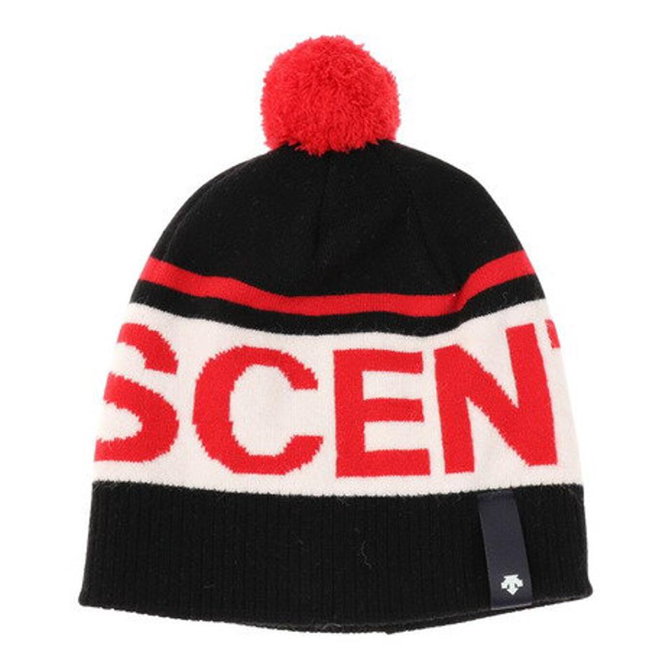 デサント(DESCENTE) ニット帽 キッズ スキー ジュニア ニットキャップ DWDQJC01X BLK 雪遊び (キッズ)