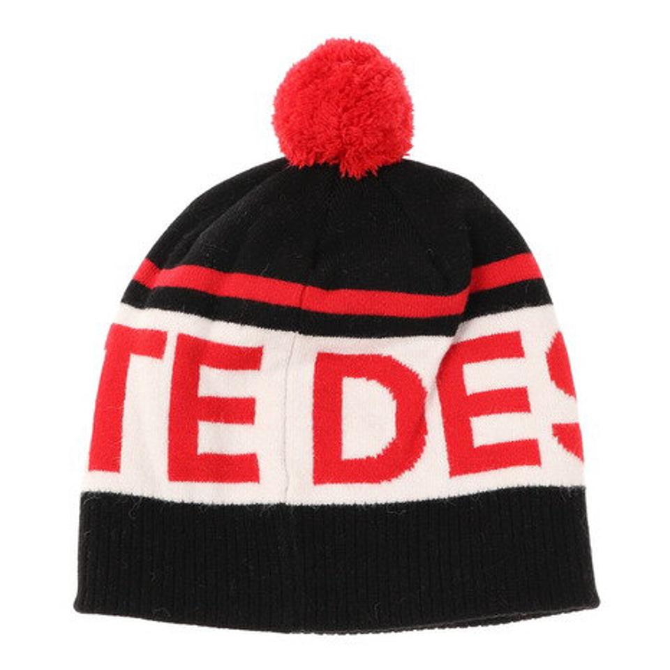 デサント(DESCENTE) ニット帽 キッズ スキー ジュニア ニットキャップ DWDQJC01X BLK 雪遊び (キッズ)