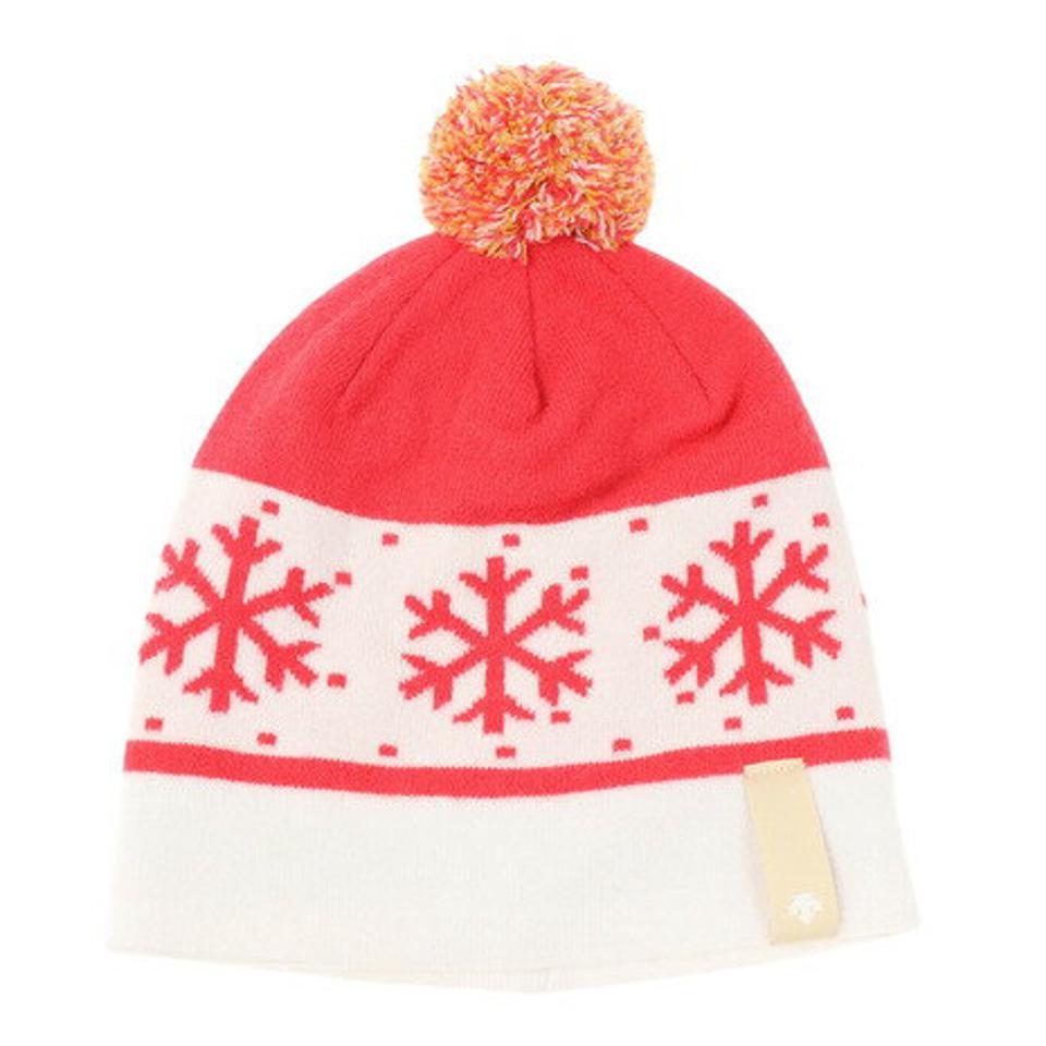 デサント(DESCENTE) ニット帽 キッズ スキー ジュニア ニットキャップ DWDQJC02X PWH 雪遊び (キッズ)