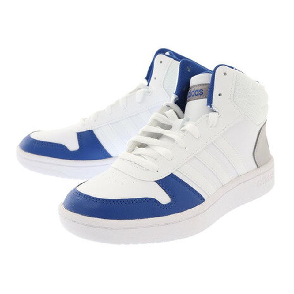 【20％OFFクーポン！3/26まで】アディダス（adidas）（キッズ）フープス 2.0 MID HOOPS 2.0 MID 白 ホワイト GZ7770 靴 シューズ キッズ ジュニアスニーカー ボーイズ スポーツシューズ