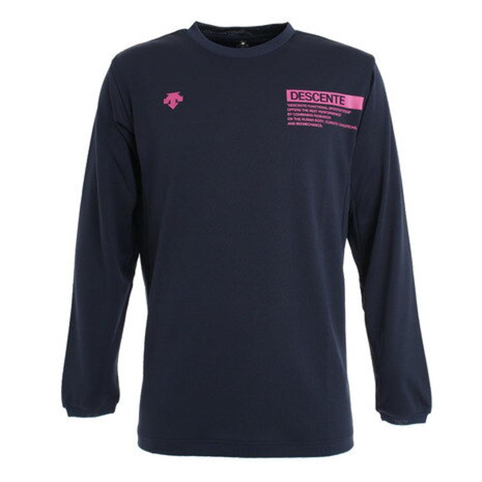 デサント（DESCENTE）（メンズ）長袖プラクティスシャツ DX-B0353XB NV 【バレーボールウェア スポーツウェア】