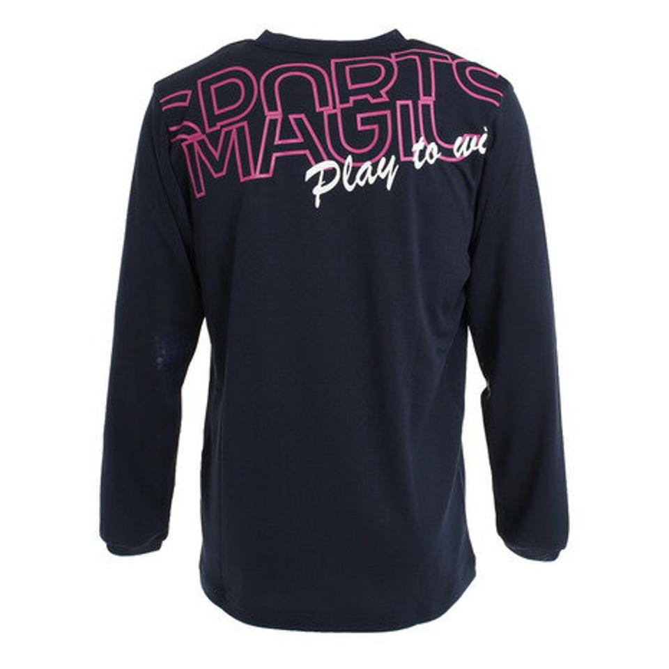 デサント（DESCENTE）（メンズ）長袖プラクティスシャツ DX-B0353XB NV 【バレーボールウェア スポーツウェア】