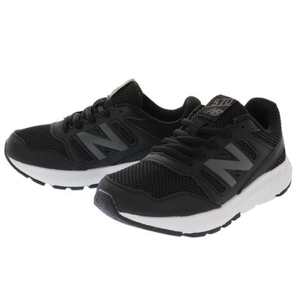 ニューバランス（new balance）（キッズ）スポーツシューズ 黒 くろ クロ ブラック YK570 BKW スニーカー ジュニア ランニング 耐久性