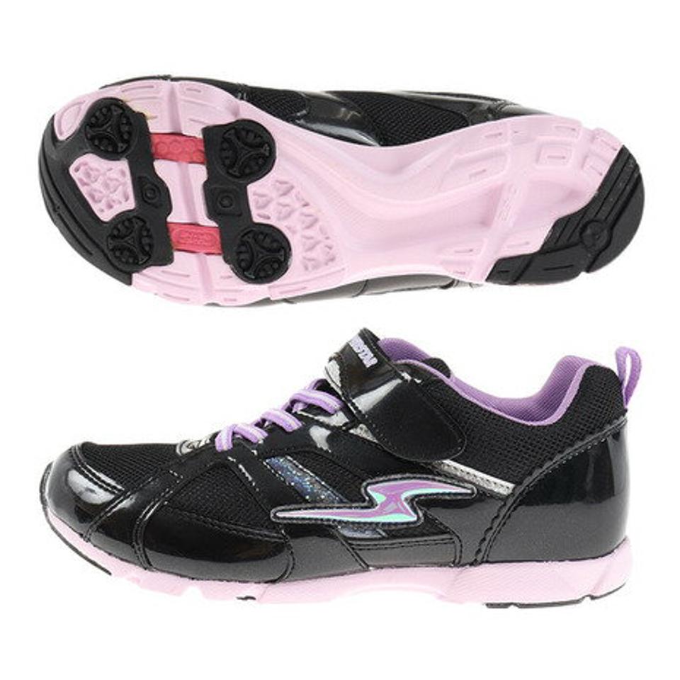 ムーンスター（MoonStar）（キッズ）ジュニアスポーツシューズ ベルクロ ベルト付き スニーカー SSJ7142F BK 12295786