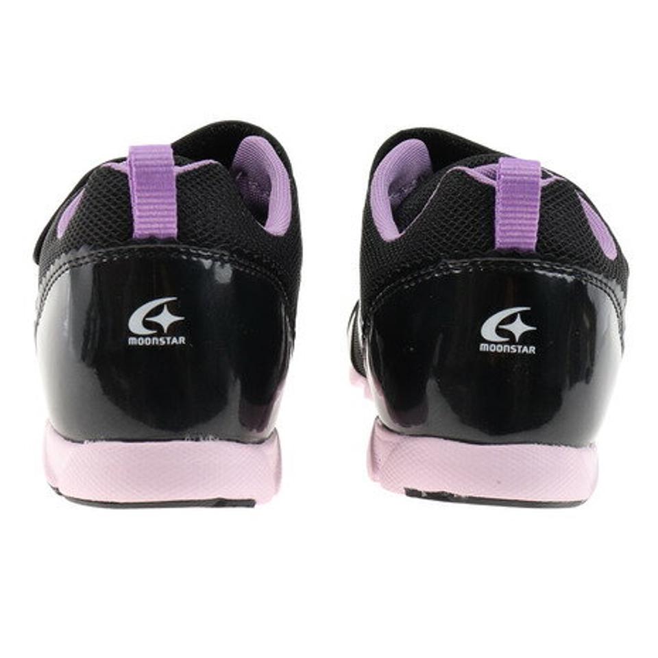 ムーンスター（MoonStar）（キッズ）ジュニアスポーツシューズ ベルクロ ベルト付き スニーカー SSJ7142F BK 12295786