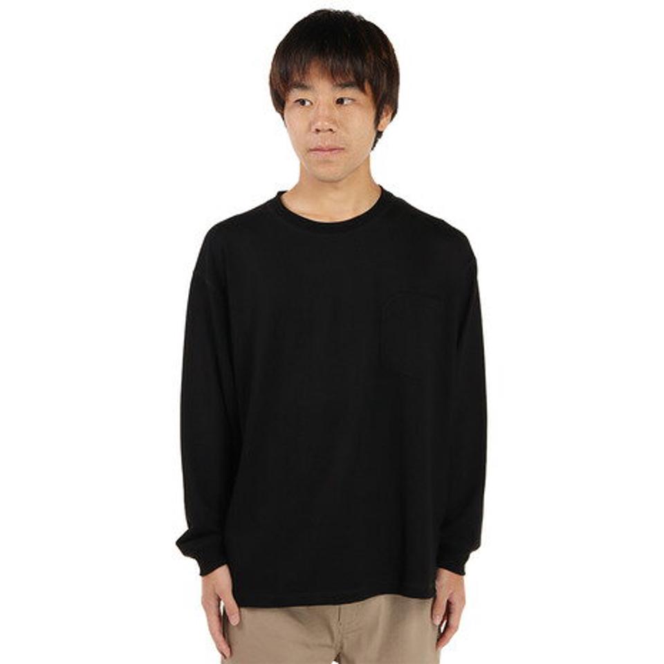 エルケクス（ELKEX）（メンズ）ヒートクロス フレンチテリー オーバーロングスリーブシャツ EKM1FA3075 BLK