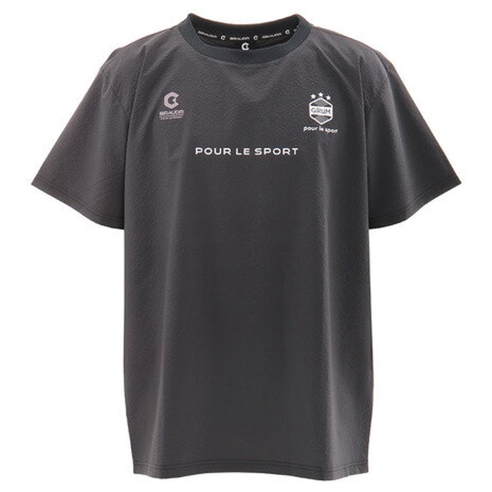 【10%OFFクーポン対象 8/3まで】ジローム（GIRAUDM） サッカー ウェア メンズ シアサッカー ハーフ ピステシャツ 741GM0ES9314 BLK （メンズ）