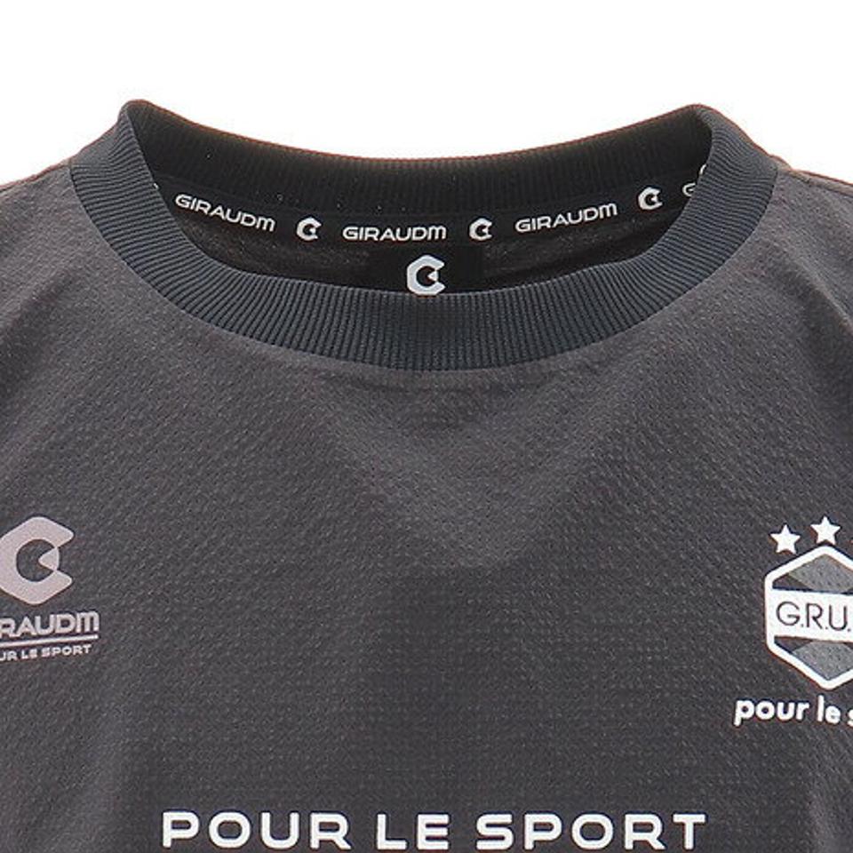 【10%OFFクーポン対象 8/3まで】ジローム（GIRAUDM） サッカー ウェア メンズ シアサッカー ハーフ ピステシャツ 741GM0ES9314 BLK （メンズ）