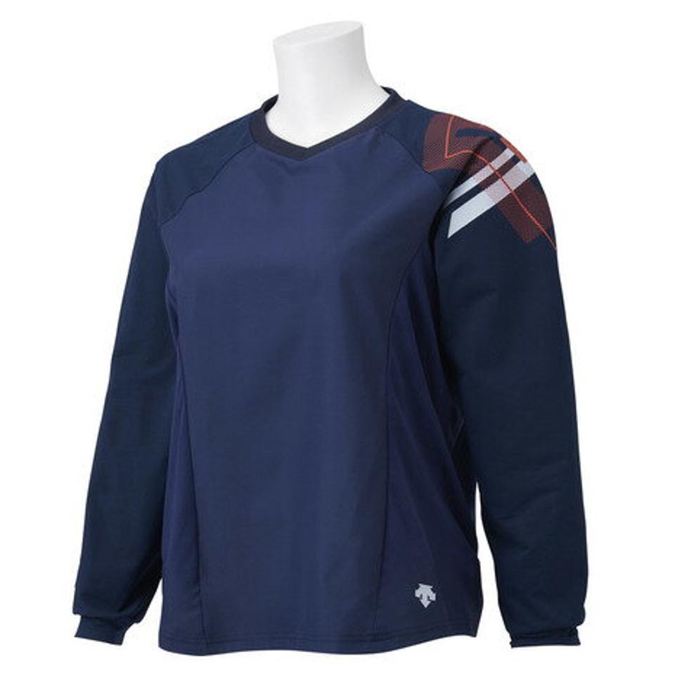デサント（DESCENTE） バレーボールウェア ロングスリーブプラクティスシャツ DVWSJK30 NV （レディース）