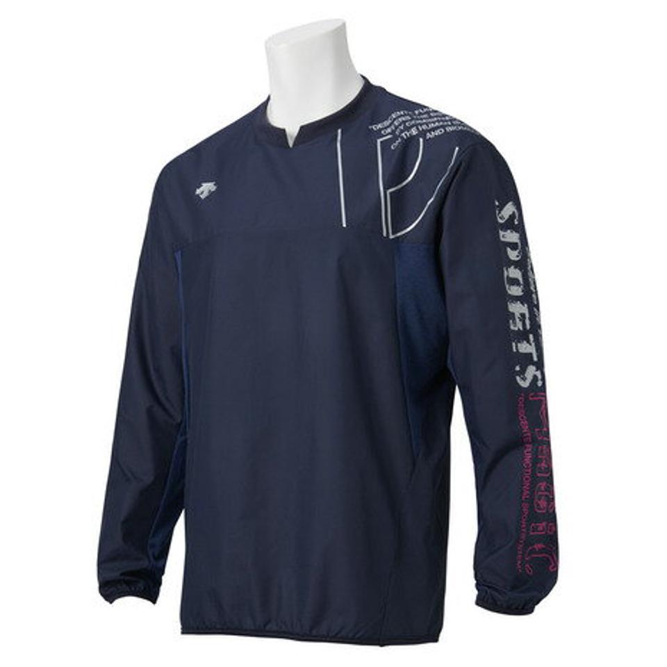 デサント（DESCENTE） バレーボールウェア ロングスリーブプラクティスシャツ DVUSJK31 NV （メンズ）