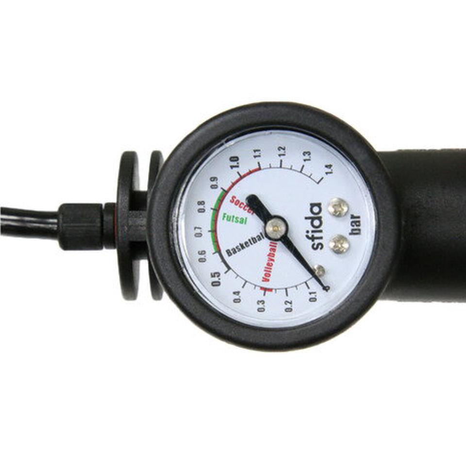 スフィーダ(SFIDA) ボール用 空気入れ ゲージ付きハンドポンプ OSF-DAP01 BLK ブラック 自主練 (メンズ、レディース、キッズ)