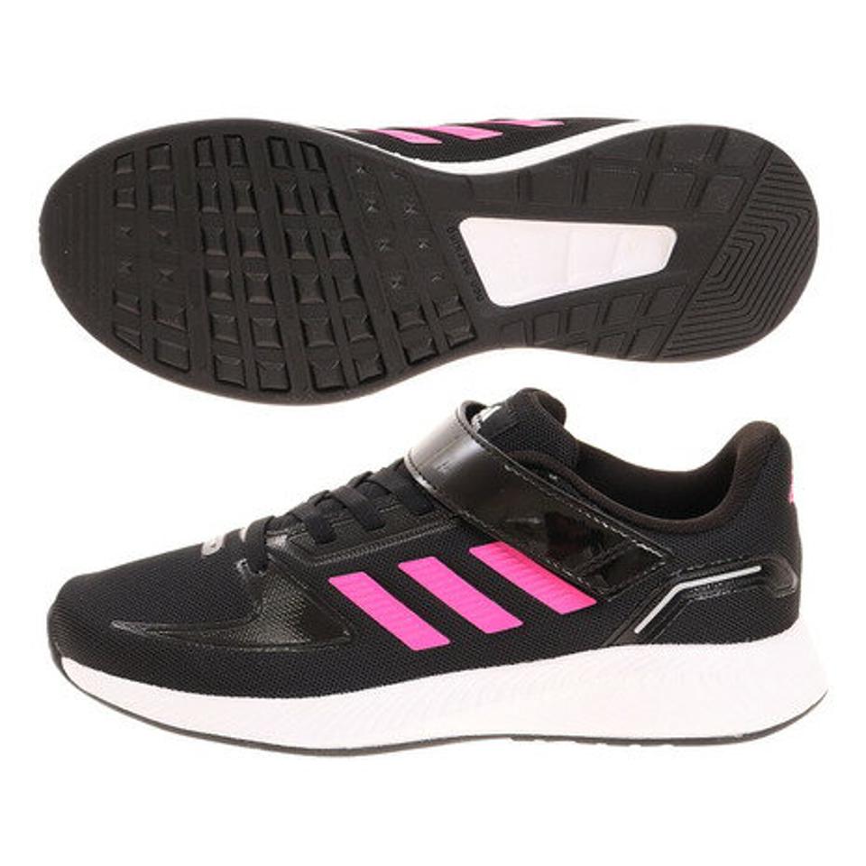 【20％OFFクーポン！3/26まで】アディダス（adidas）（キッズ）ジュニア スポーツシューズ ベルクロ ベルト付き スニーカー コアファイト EL K H01403