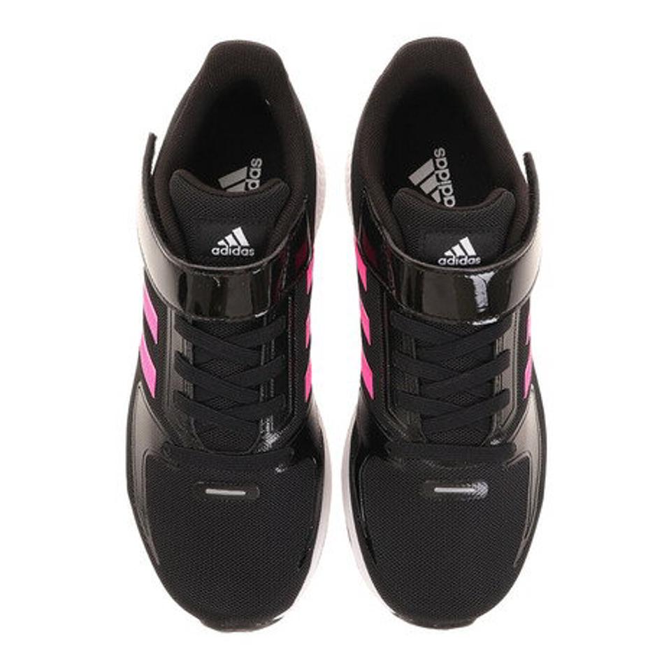 【20％OFFクーポン！3/26まで】アディダス（adidas）（キッズ）ジュニア スポーツシューズ ベルクロ ベルト付き スニーカー コアファイト EL K H01403