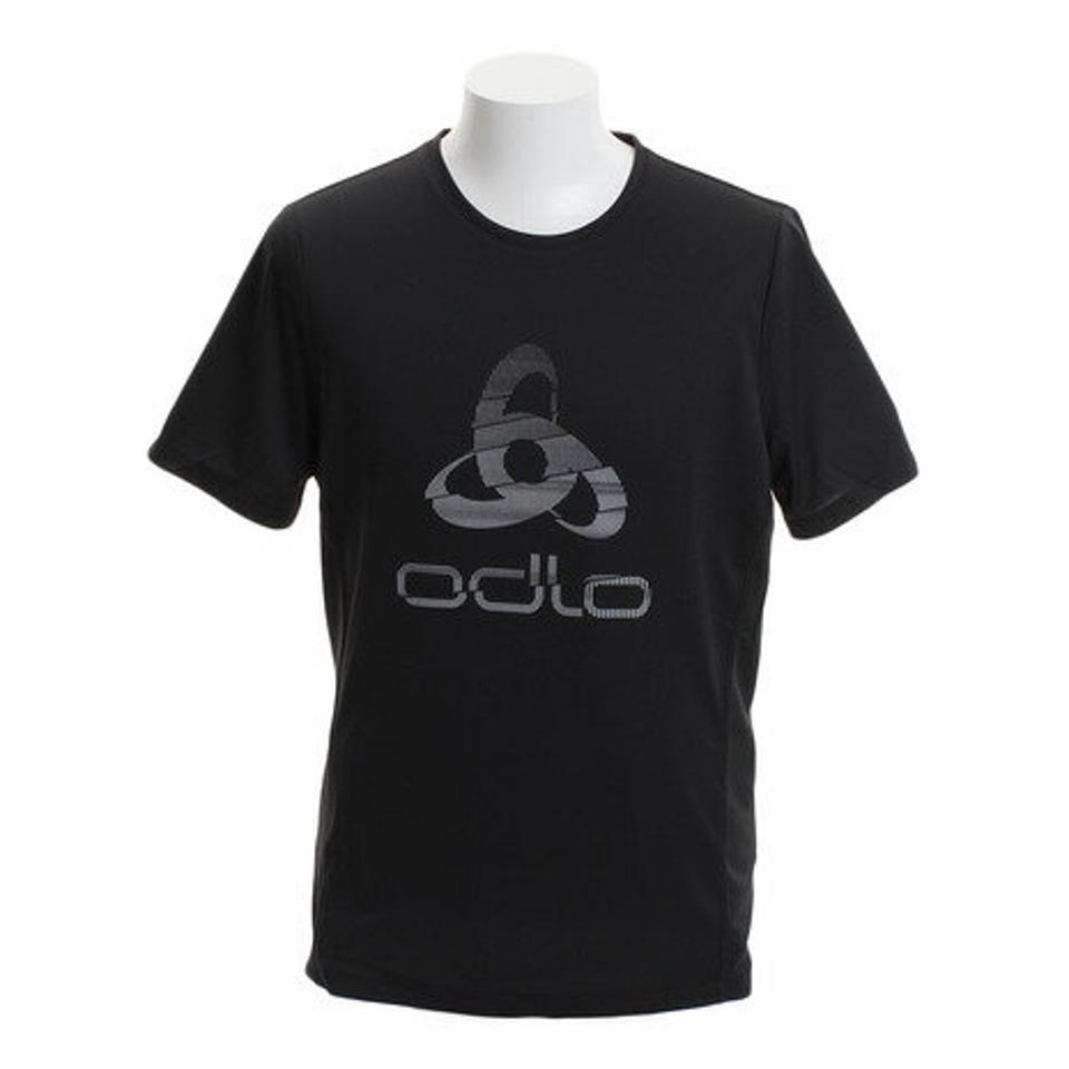 オドロ（ODLO） ランニング TOP ELEMENT Light 半袖シャツ 313132-60172-black-print オンライン価格 （メンズ）