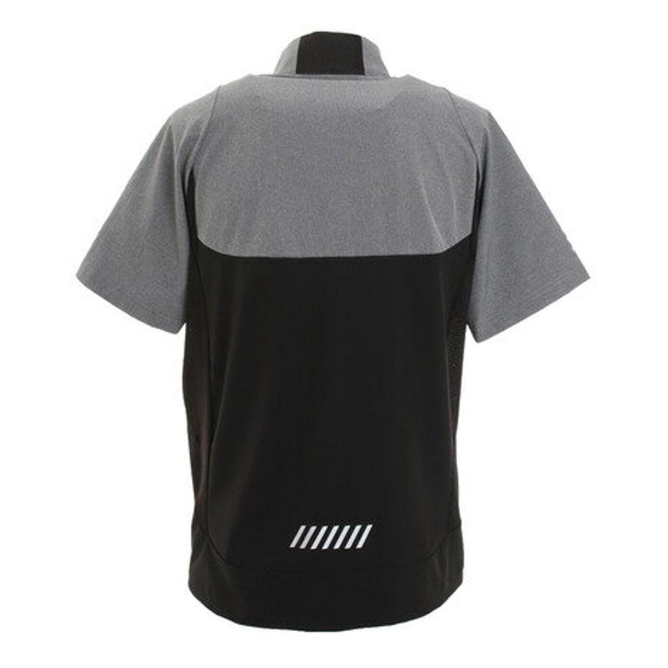 【2点10%OFFクーポン対象！4/18まで】ジローム（GIRAUDM）（メンズ）絶耐撥水 UVカット ストレッチクロス 半袖ウォームアップジャケット 851GM1SD6750 GRY