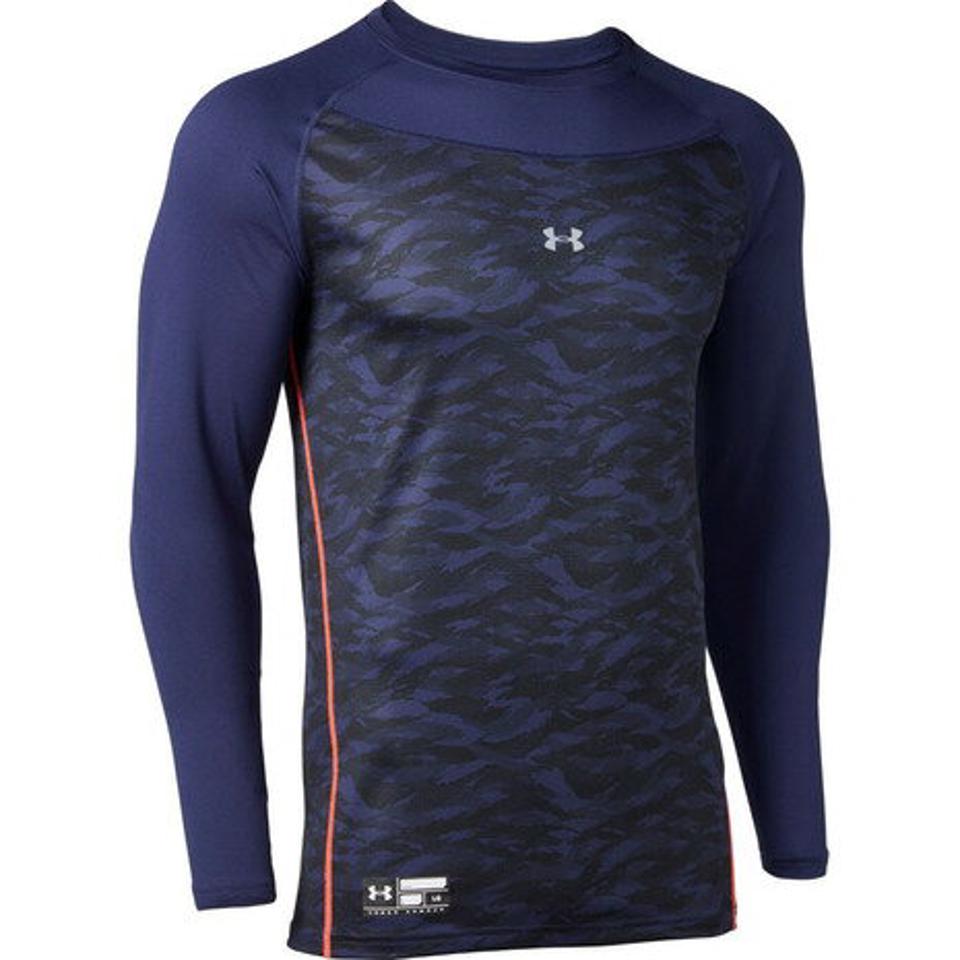 アンダーアーマー（UNDER ARMOUR） 野球 アンダーシャツ テック フィッティド ロングスリーブ クルー シャツ グラフィック 長袖 インナー シャツ 1354236 ネイビー （メンズ）
