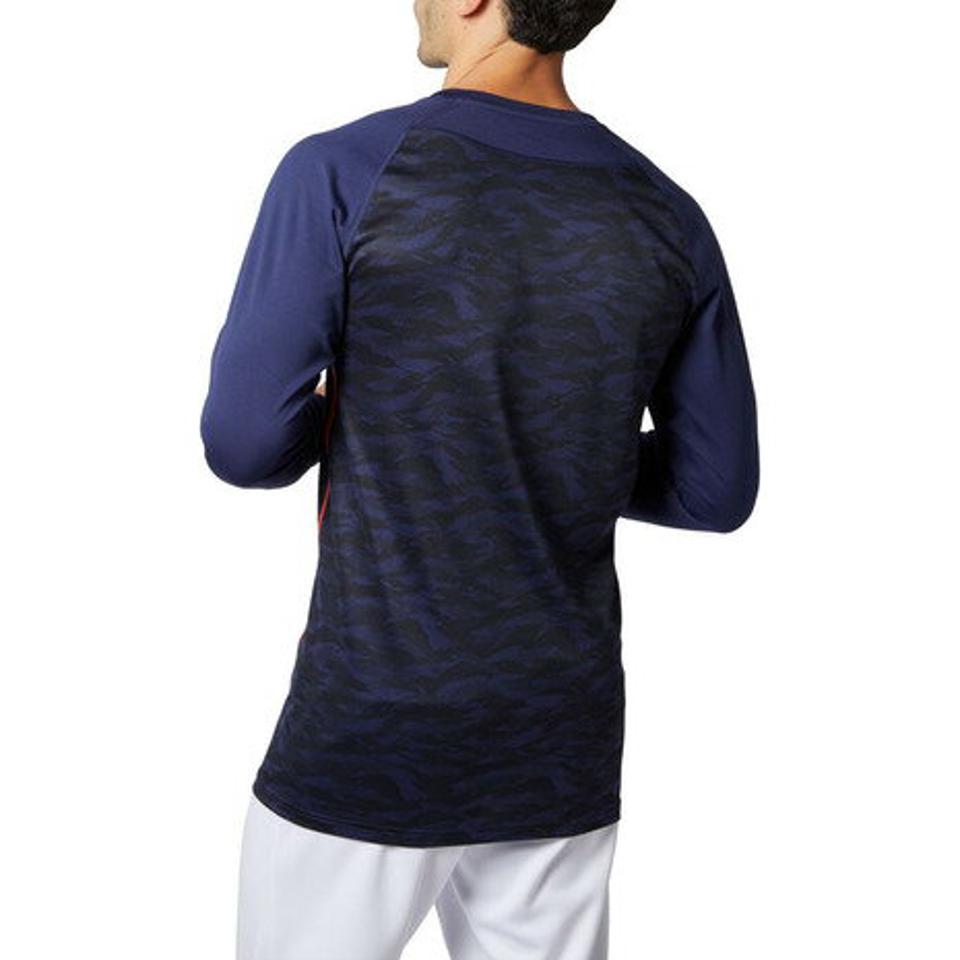 アンダーアーマー（UNDER ARMOUR） 野球 アンダーシャツ テック フィッティド ロングスリーブ クルー シャツ グラフィック 長袖 インナー シャツ 1354236 ネイビー （メンズ）