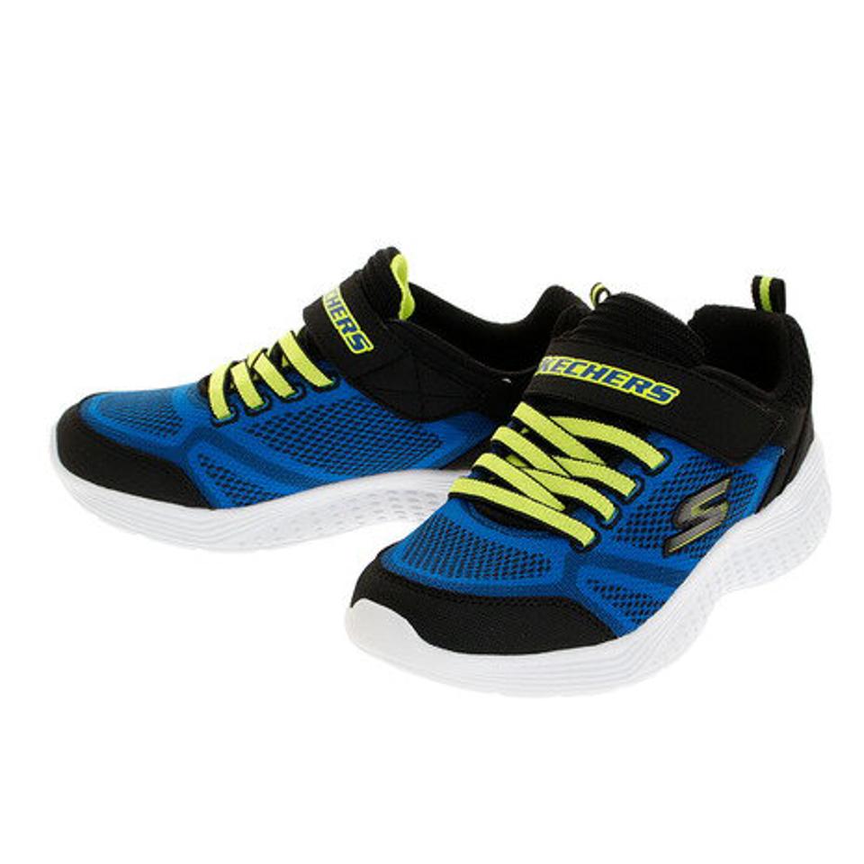 【3/25 24h限定 エントリー＆対象3店舗買い回りで最大P10倍！】スケッチャーズ（SKECHERS）（キッズ）スニーカー ジュニア 青 スナップ スプリンツ ウルトラボルト SNAP SPRINTS ULTRAVOLT ブルーブラック 97546L-BLBK