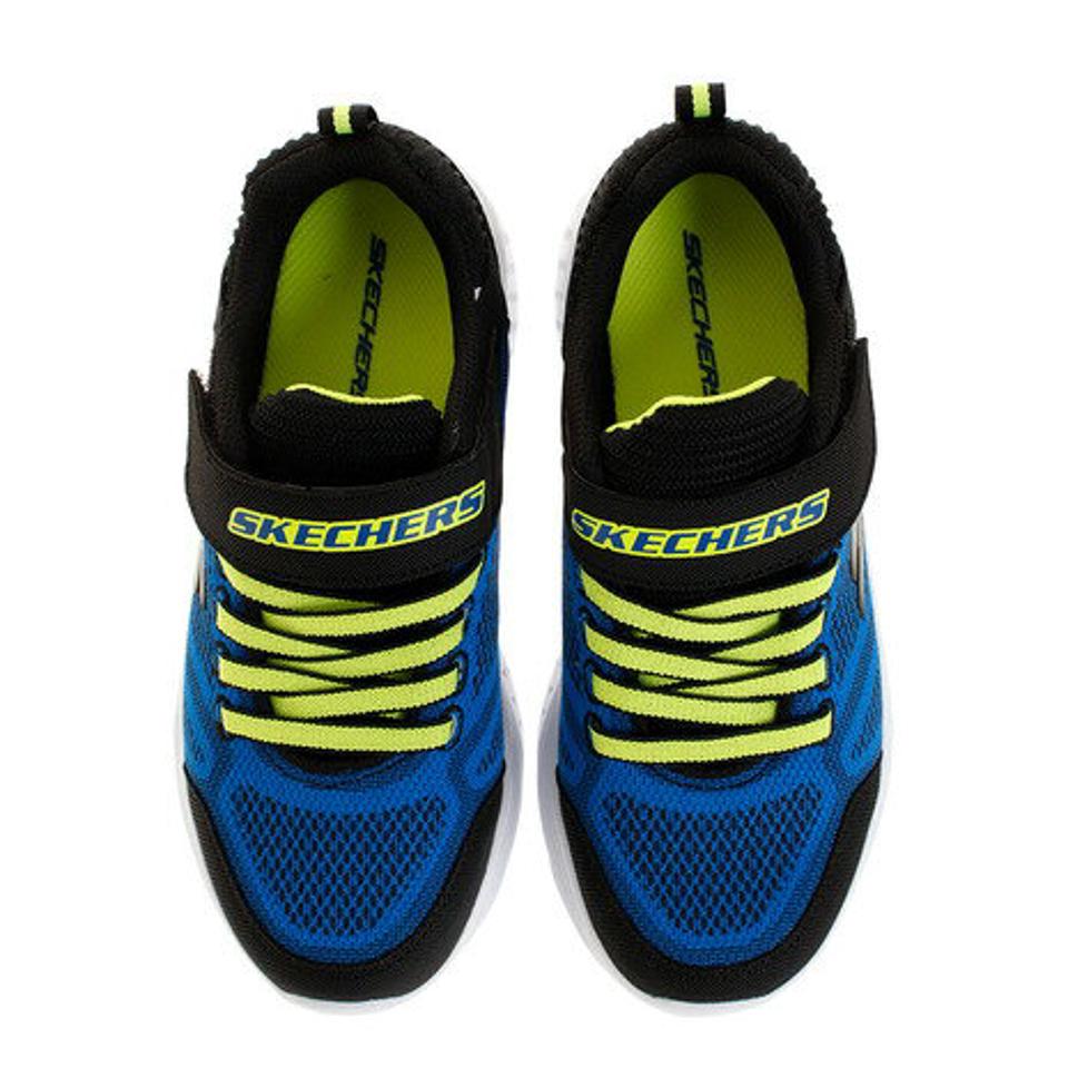 【3/25 24h限定 エントリー＆対象3店舗買い回りで最大P10倍！】スケッチャーズ（SKECHERS）（キッズ）スニーカー ジュニア 青 スナップ スプリンツ ウルトラボルト SNAP SPRINTS ULTRAVOLT ブルーブラック 97546L-BLBK