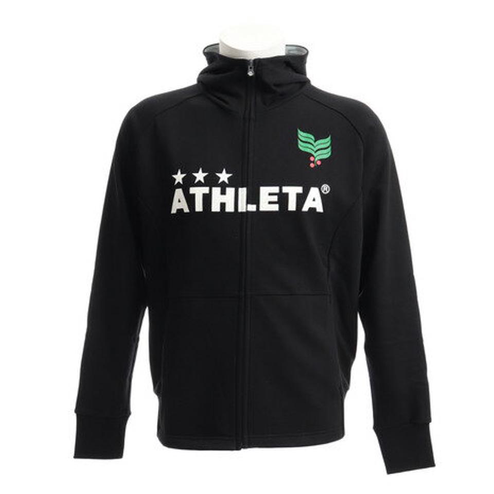 【9/5 24h限定エントリー＆対象4店舗買い回りで最大P10倍！】アスレタ（ATHLETA） メンズ スウェットジップパーカー XE-284 BLK スポーツウェア （メンズ）