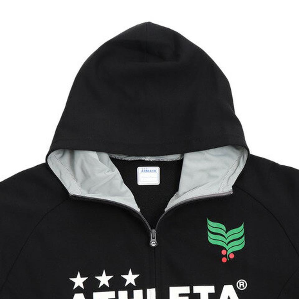 【9/5 24h限定エントリー＆対象4店舗買い回りで最大P10倍！】アスレタ（ATHLETA） メンズ スウェットジップパーカー XE-284 BLK スポーツウェア （メンズ）