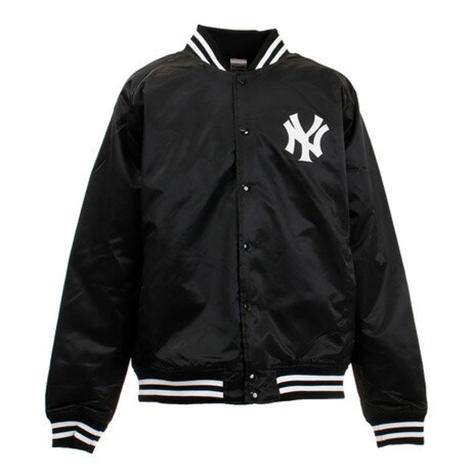 MJ・MLB（MJ・MLB） スタジャン ヤンキース サテンジャケット 3Lサイズ MM23-NY-1F07-BK-2XL （メンズ）