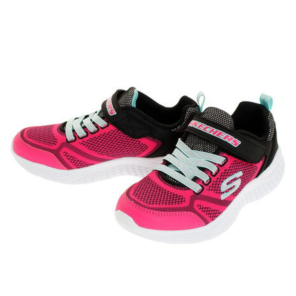 スケッチャーズ（SKECHERS）（キッズ）スニーカー ジュニア ピンク スナップ スプリント SNAP SPRINTS 81372L-BKMT ブラックピンク スポーツシューズ
