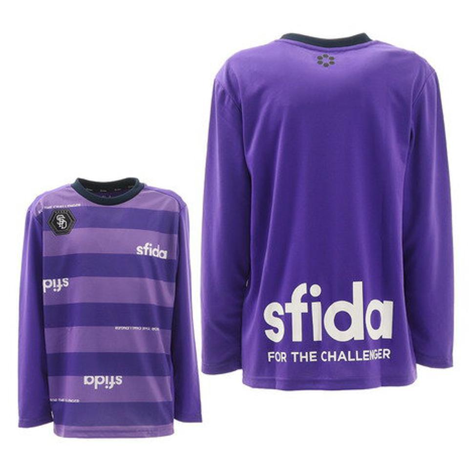 【2点10%OFFクーポン 11/4まで】スフィーダ（SFIDA） ジュニア 長袖昇華ロゴボーダープラクティスシャツ SA-20A12 （キッズ）