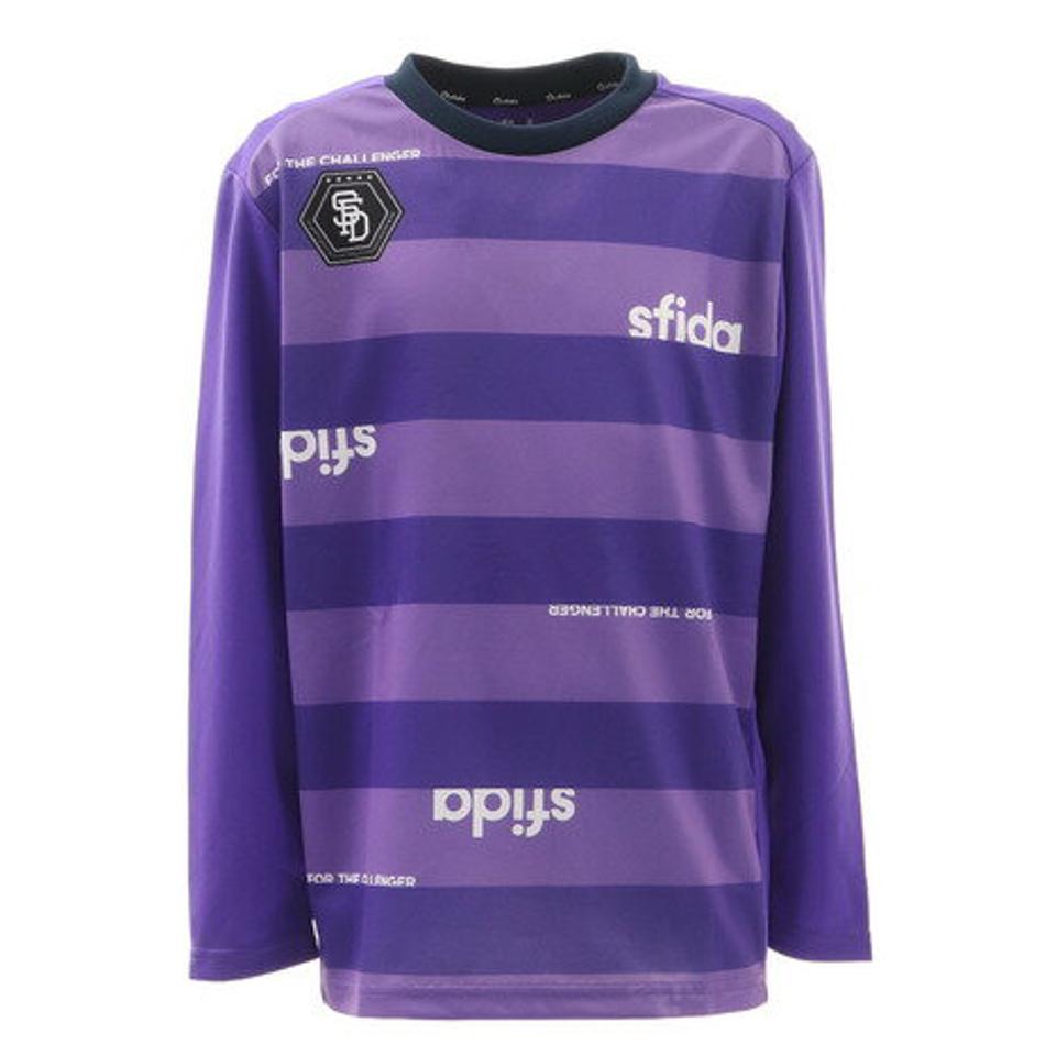 【2点10%OFFクーポン 11/4まで】スフィーダ（SFIDA） ジュニア 長袖昇華ロゴボーダープラクティスシャツ SA-20A12 （キッズ）