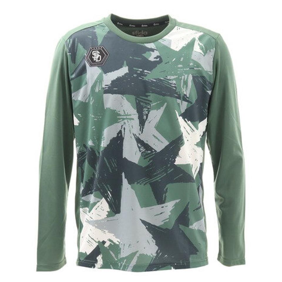 スフィーダ（SFIDA）（メンズ）サッカー ウェア メンズ スターカモ柄 長袖 プラクティスシャツ XA-20A01 KHK