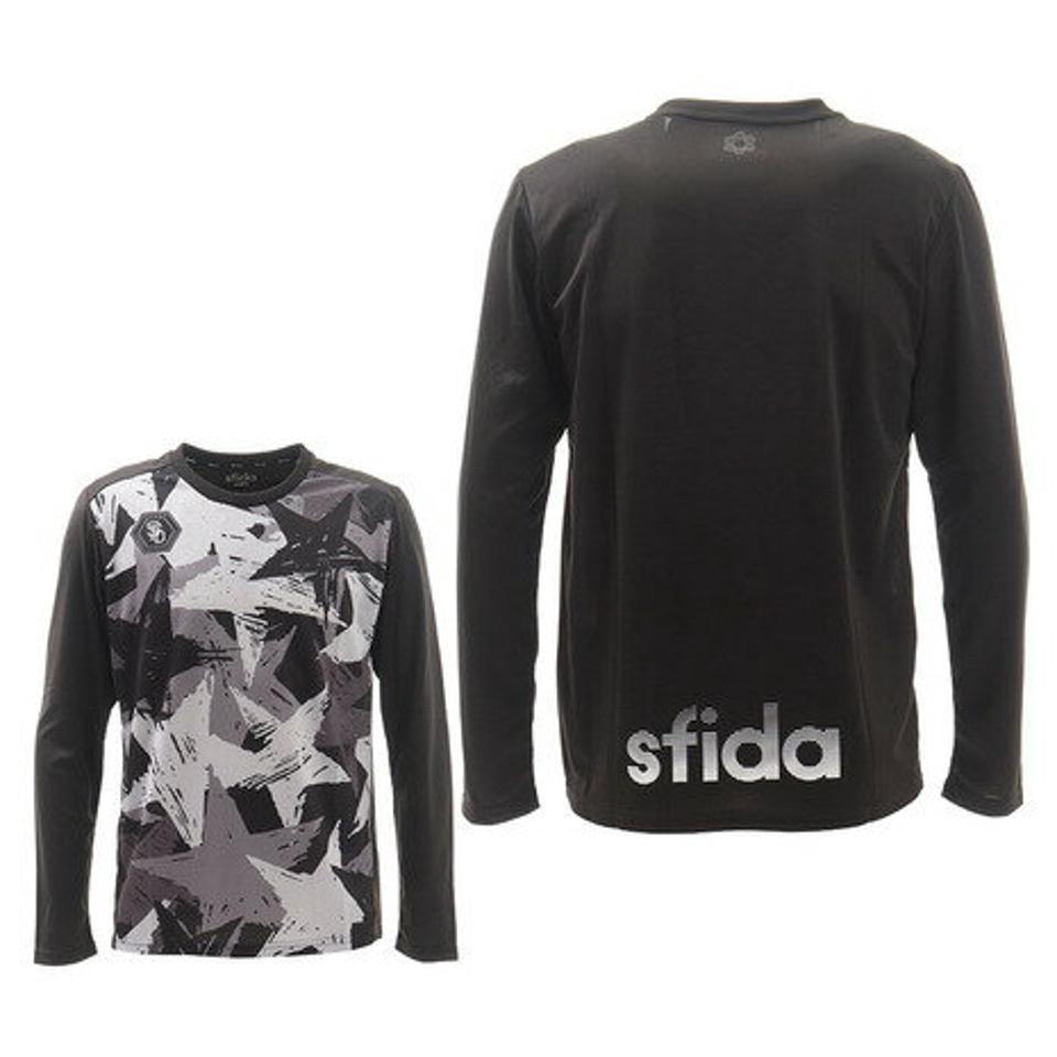 スフィーダ（SFIDA）（メンズ）サッカー ウェア メンズ スターカモ柄 長袖 プラクティスシャツ XA-20A01 BLK
