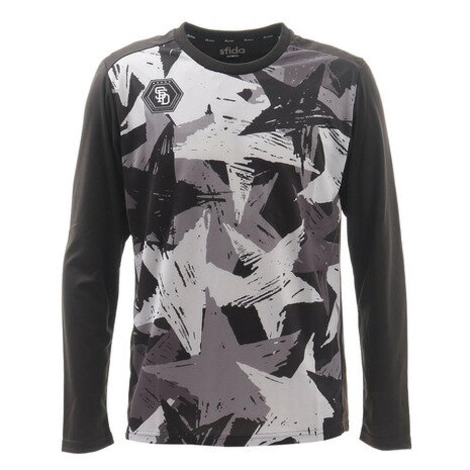 スフィーダ（SFIDA）（メンズ）サッカー ウェア メンズ スターカモ柄 長袖 プラクティスシャツ XA-20A01 BLK